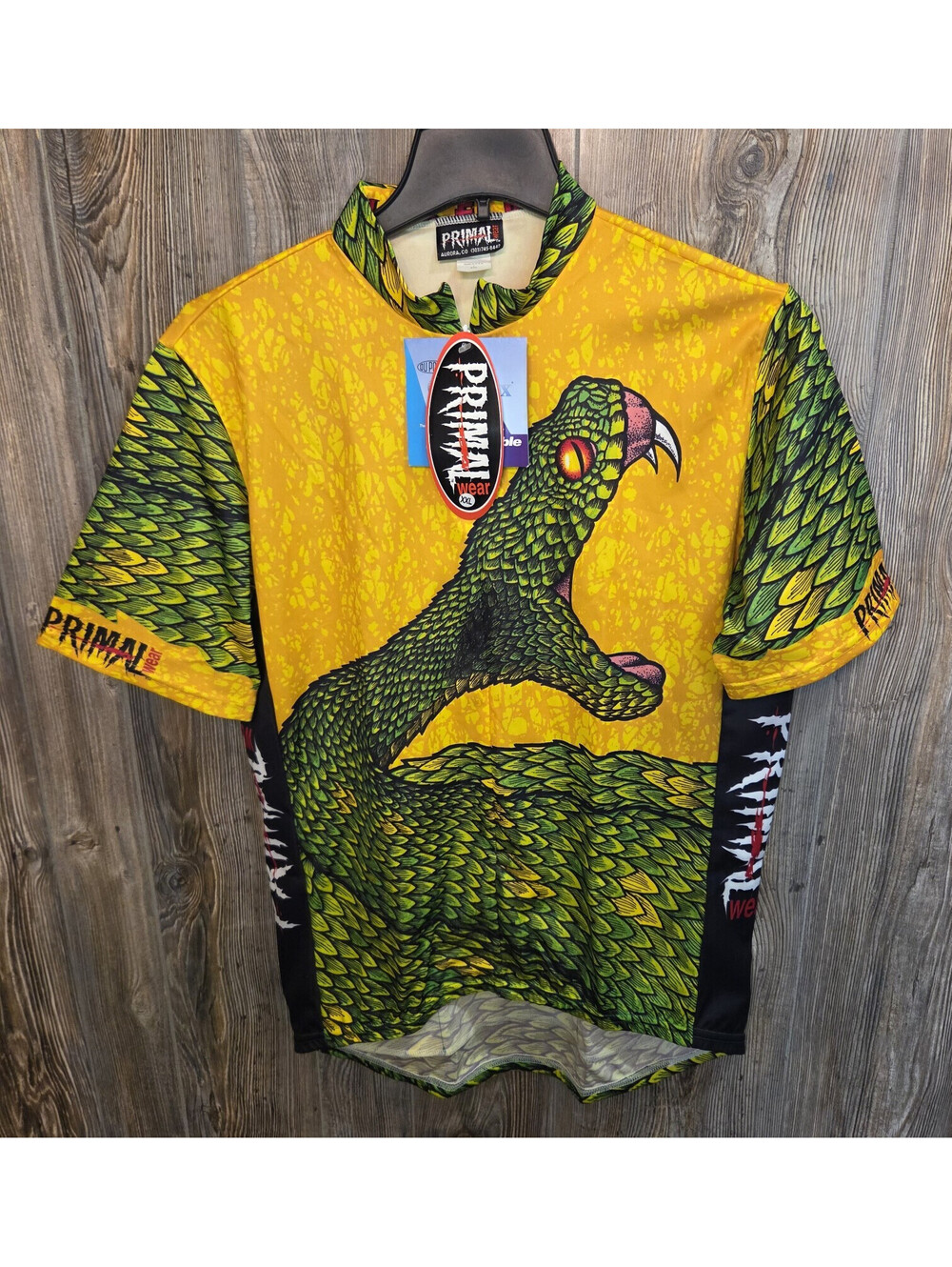 Primal Wear "Snake Bite" Size 2XL Graphic Print 1/4 Zip Bike Bicycle Jersey  NEW